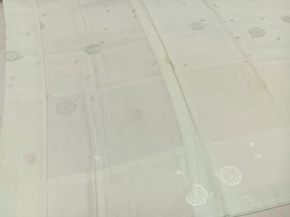 平和屋着物●長襦袢　無双仕立て　源氏車舞桜地紋　暈し染め　正絹　逸品　AABN5294ph