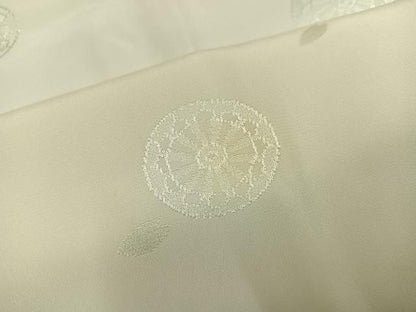 平和屋着物●長襦袢　無双仕立て　源氏車舞桜地紋　暈し染め　正絹　逸品　AABN5294ph