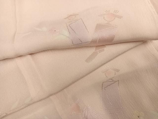 平和屋着物●長襦袢　無双仕立て　橘地紋　正絹　逸品　AABN5296ph