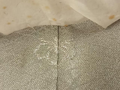 平和屋着物●訪問着　刺繍　草花文　金彩　正絹　逸品　AABN5297ph