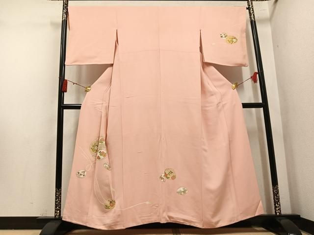 平和屋着物●銀座越後屋　訪問着　貝合わせ草花文　金彩　正絹　逸品　AABN5298ph