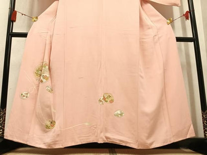 平和屋着物●銀座越後屋　訪問着　貝合わせ草花文　金彩　正絹　逸品　AABN5298ph