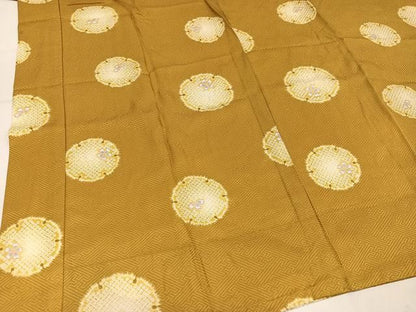 平和屋着物●長襦袢　無双仕立て　雪輪花文　正絹　逸品　AABN5303ph