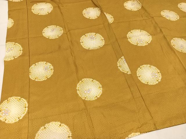 平和屋着物●長襦袢　無双仕立て　雪輪花文　正絹　逸品　AABN5303ph
