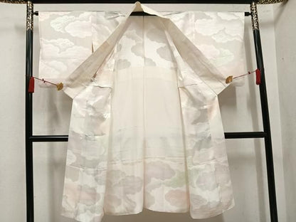 平和屋着物●長襦袢　無双仕立て　雲重ね地紋　暈し染め　ますいわ屋扱い　正絹　逸品　AABN5304ph