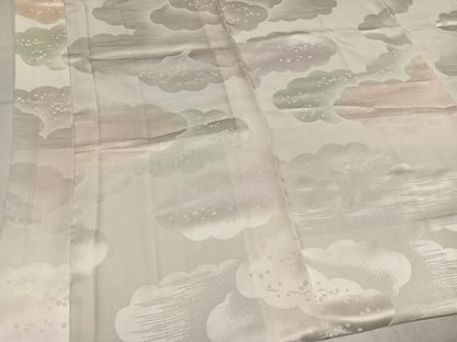 平和屋着物●長襦袢　無双仕立て　雲重ね地紋　暈し染め　ますいわ屋扱い　正絹　逸品　AABN5304ph