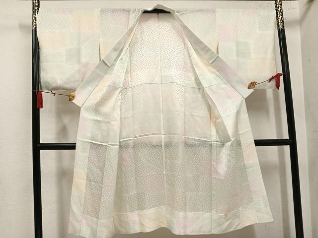 平和屋着物●長襦袢無双仕立て　幾何学地紋　暈し染め　正絹　逸品　AABN5305ph