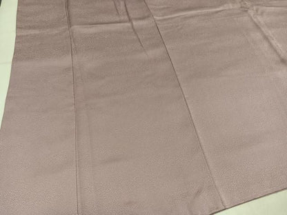 平和屋着物●上質な色無地　霞地紋　水柿色　正絹　逸品　未使用　AABN5310ph