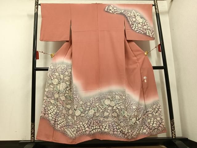 平和屋着物●越後十日町の一流染匠　桐屋・翠山工房　訪問着　辻が花　絞り　正絹　逸品　AABN5315ph
