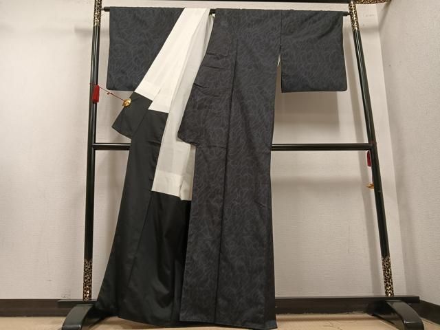 平和屋着物●上質な紬　流水文　正絹　逸品　AABN5316ph