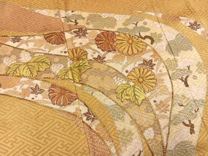 平和屋着物●豪華色留袖　駒刺繍　草花文　銀彩　正絹　逸品　AABN5321ph