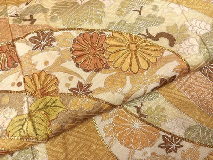 平和屋着物●豪華色留袖　駒刺繍　草花文　銀彩　正絹　逸品　AABN5321ph