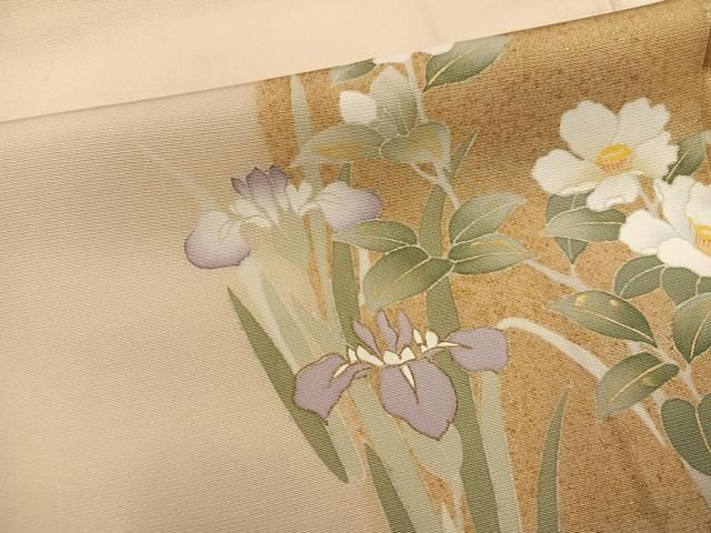 平和屋着物●豪華色留袖　草花文　金彩　正絹　逸品　AABN5323ph