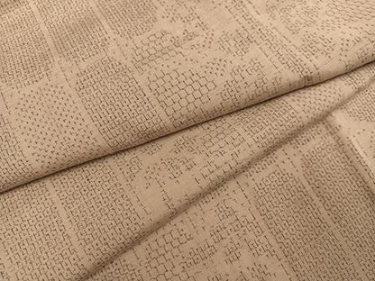 平和屋着物●結城紬　80亀甲　格子　正絹　逸品　AABN5326ph