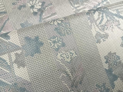 平和屋着物●上質な紬　草花間道　正絹　逸品　未使用　AABN5328ph