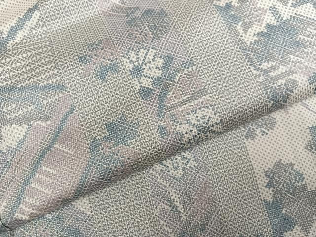 平和屋着物●上質な紬　草花間道　正絹　逸品　未使用　AABN5328ph