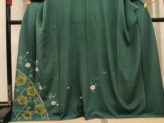 平和屋着物●訪問着　枝梅文　金彩　正絹　逸品　AABN5333ph