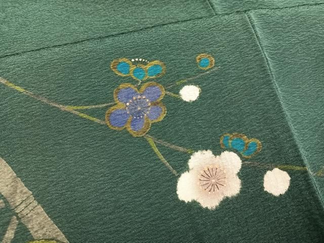 平和屋着物●訪問着　枝梅文　金彩　正絹　逸品　AABN5333ph