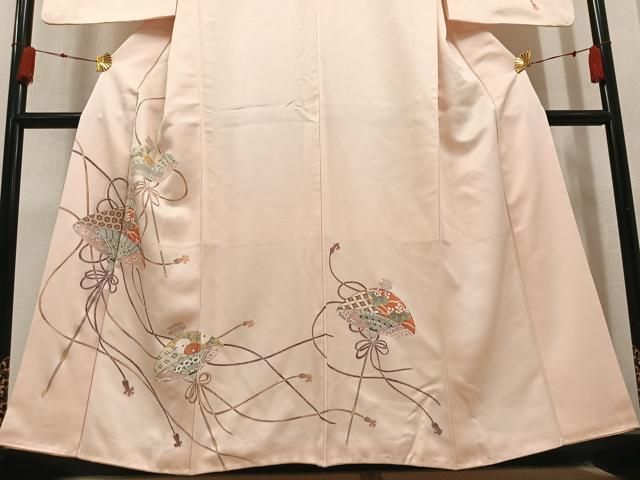 平和屋着物●訪問着　吉祥草花文　金彩　正絹　逸品　AABN5335ph