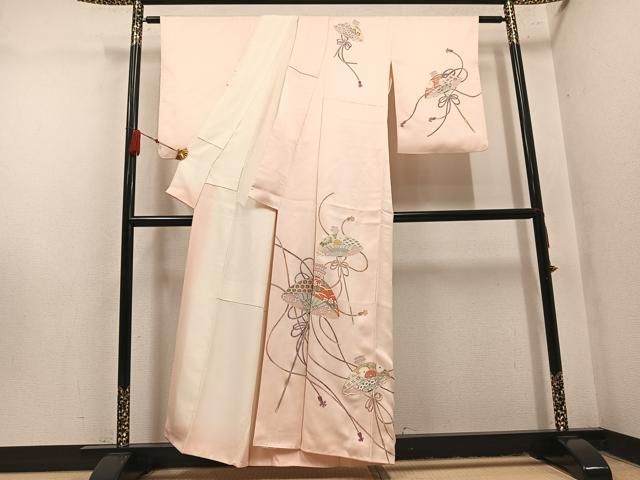 平和屋着物●訪問着　吉祥草花文　金彩　正絹　逸品　AABN5335ph