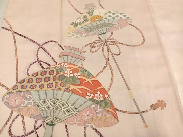 平和屋着物●訪問着　吉祥草花文　金彩　正絹　逸品　AABN5335ph