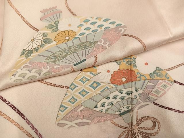 平和屋着物●訪問着　吉祥草花文　金彩　正絹　逸品　AABN5335ph