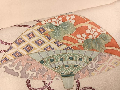 平和屋着物●訪問着　吉祥草花文　金彩　正絹　逸品　AABN5335ph