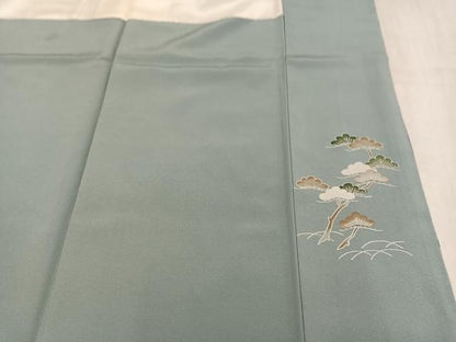 平和屋着物●訪問着　鴛鴦風景花文　暈し染め　金彩　ますいわ屋扱い　正絹　逸品　AABN5336ph