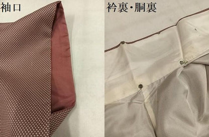 平和屋着物●お召　霞文　正絹　逸品　AABN5339ph