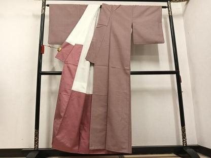 平和屋着物●お召　霞文　正絹　逸品　AABN5339ph