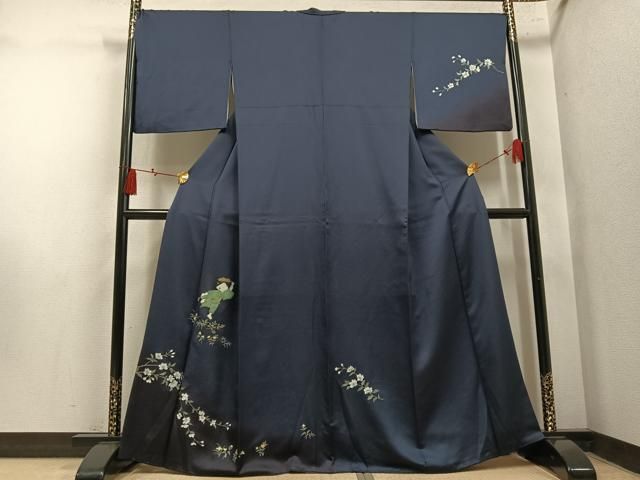 平和屋着物●訪問着　童子花文　暈し染め　金彩　正絹　逸品　AABN5350ph
