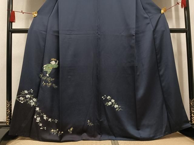 平和屋着物●訪問着　童子花文　暈し染め　金彩　正絹　逸品　AABN5350ph