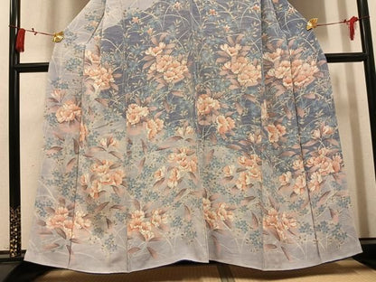 平和屋着物●訪問着　草花文　正絹　逸品　AABN5722ph