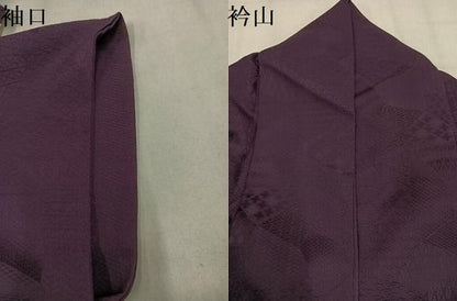 平和屋着物●上質な色無地　吉祥地紋　黒鳶色　正絹　逸品　AABN5724ph