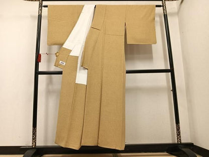 平和屋着物●本加賀友禅作家　鶴見保治監修　小紋　霞文　反端付き　正絹　逸品　AABN5741ph