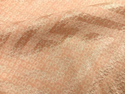 平和屋着物●振袖用長襦袢　袷　絞り　霞文　半衿刺繍　正絹　逸品　AABN5840ph