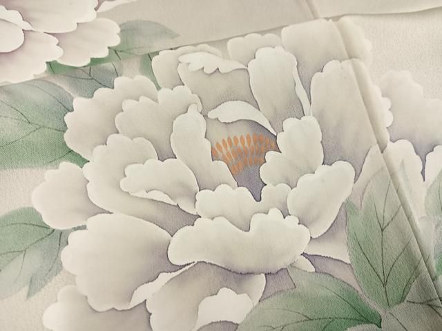 平和屋着物●訪問着　牡丹文　正絹　逸品　AABN5848ph