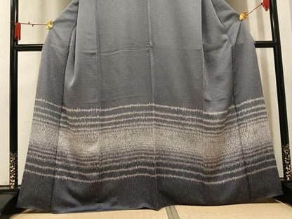 平和屋着物●訪問着　横段文　正絹　逸品　AABN5849ph