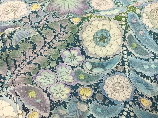 平和屋着物●豪華振袖　辻が花　絞り　銀通し地　仮絵羽　逸品　未使用　AABN5852ph