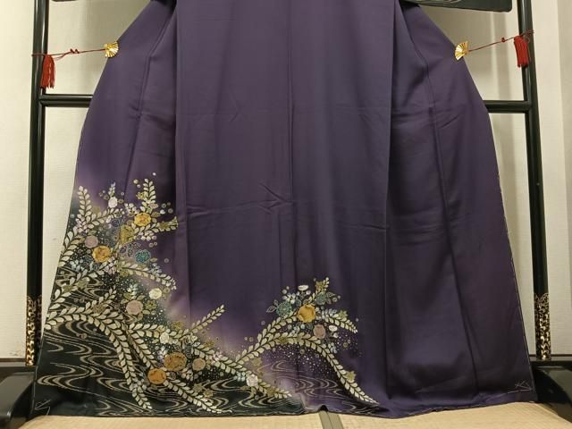 平和屋着物●訪問着　辻が花　暈し染め　金彩　さが美扱い　正絹　逸品　未使用　AABN5870ph