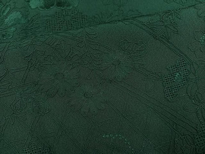 平和屋着物●中国三大刺繍　汕頭刺繍　スワトウ刺繍　総刺繍　振袖　草花文　色無地　天鵞絨色　鈴乃屋扱い　正絹　逸品　AABN5880ph