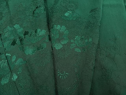 平和屋着物●中国三大刺繍　汕頭刺繍　スワトウ刺繍　総刺繍　振袖　草花文　色無地　天鵞絨色　鈴乃屋扱い　正絹　逸品　AABN5880ph