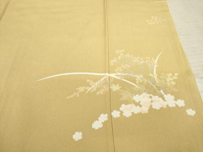 平和屋着物●訪問着　友禅　作家物　草花文　暈し染め　正絹　逸品　AABN6008ck