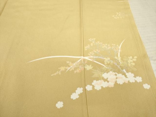 平和屋着物●訪問着　友禅　作家物　草花文　暈し染め　正絹　逸品　AABN6008ck