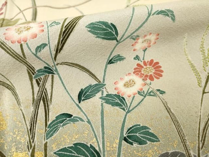 平和屋着物●訪問着　作家物　枝花文　暈し染め　正絹　逸品　AABN6009ck