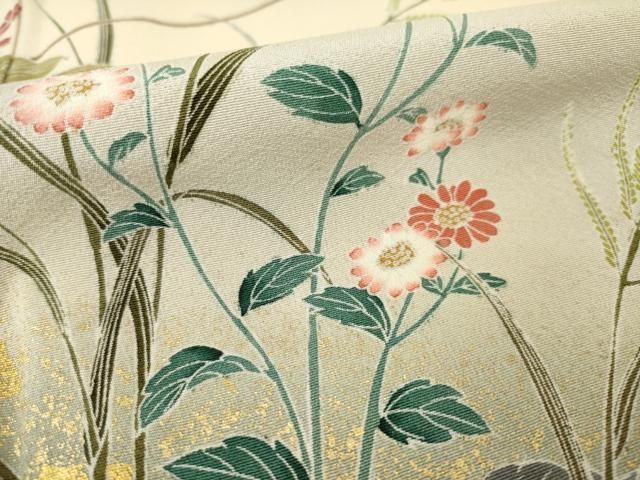 平和屋着物●訪問着　作家物　枝花文　暈し染め　正絹　逸品　AABN6009ck