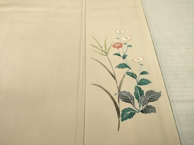 平和屋着物●訪問着　作家物　枝花文　暈し染め　正絹　逸品　AABN6009ck