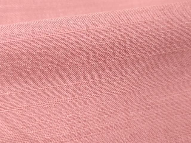 平和屋着物●上質な紬　色無地　退紅色　正絹　逸品　未使用　AABN6013ck