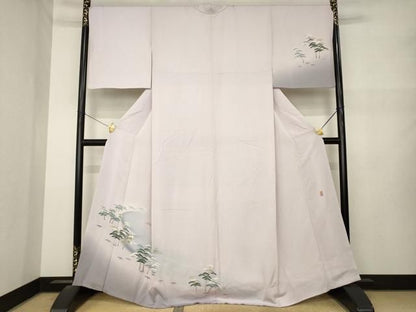 平和屋着物●十日町友禅　女流作家　遠田藤舟 　訪問着　松文　正絹　逸品　AABN6015ck