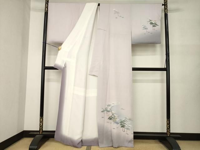 平和屋着物●十日町友禅　女流作家　遠田藤舟 　訪問着　松文　正絹　逸品　AABN6015ck